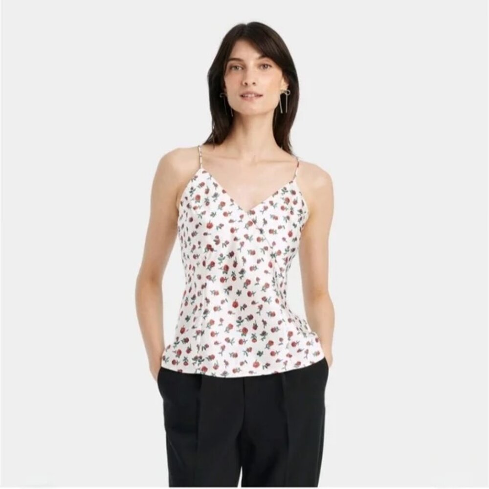 NWT Target A New Day Silky Rose Floral Top Valentine's Day